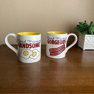 Our Name is Mud Good Morning Handsome/Gorgeous breakfast mug set